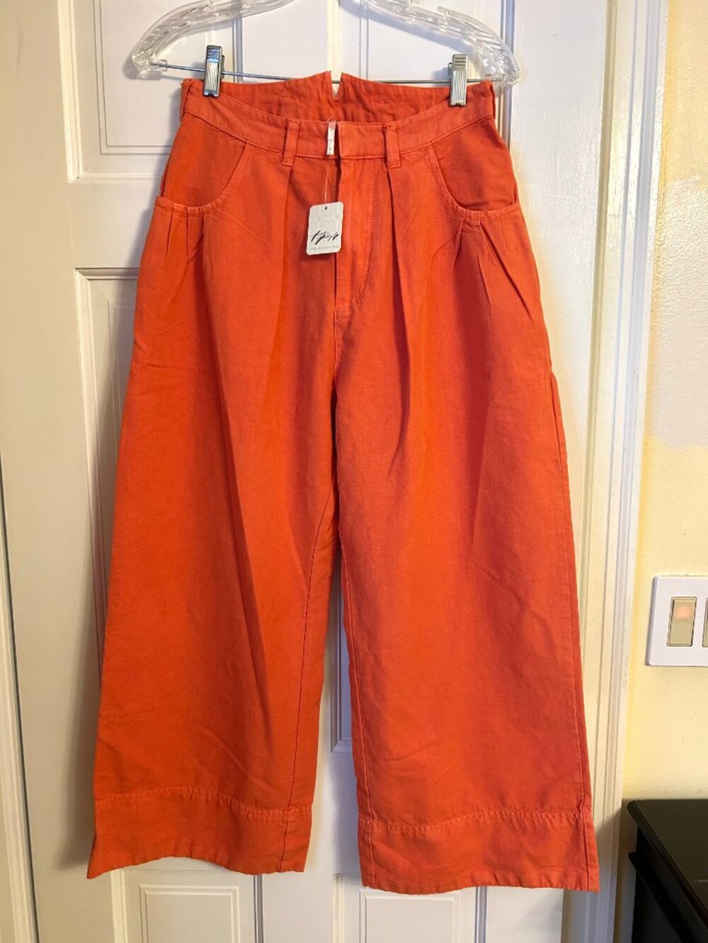 Free People Sweet Talk Chino Pants NWT sz 0 - Red Mango